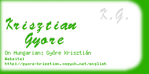 krisztian gyore business card